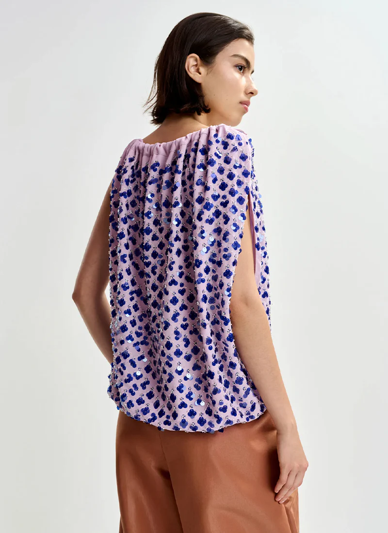 Jocelyn Sequin Smocked Top - Image 2