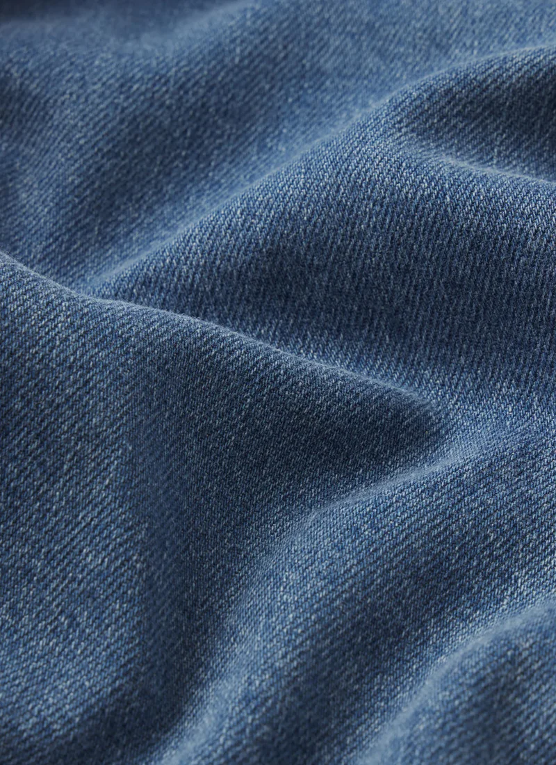 The Denim V-neck Popover Top - Image 6