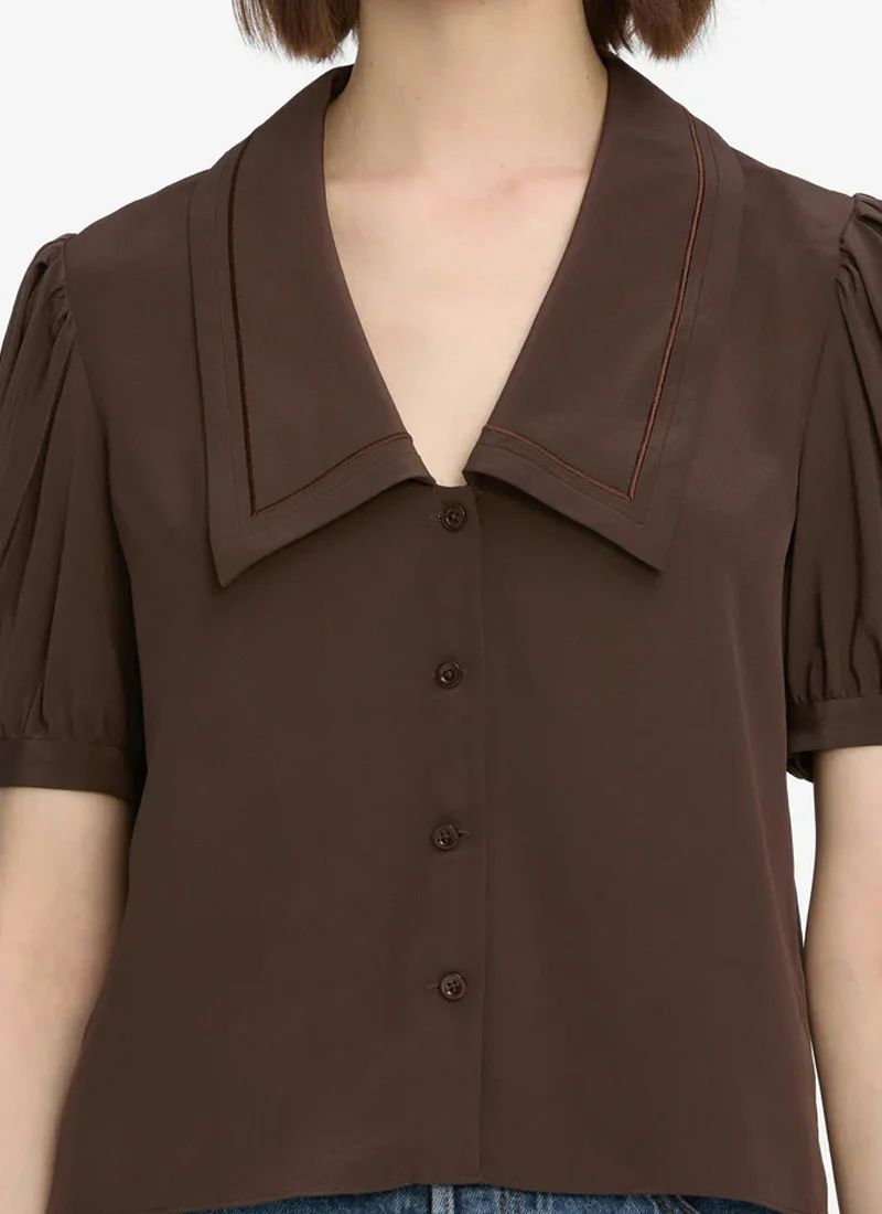 The Silk Prim Short Sleeve Blouse - Image 6