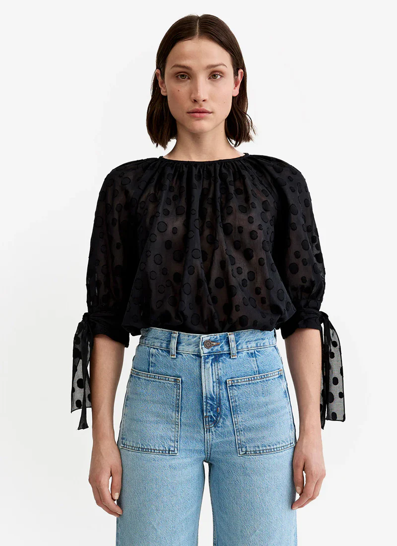 Tie Sleeve Blouse