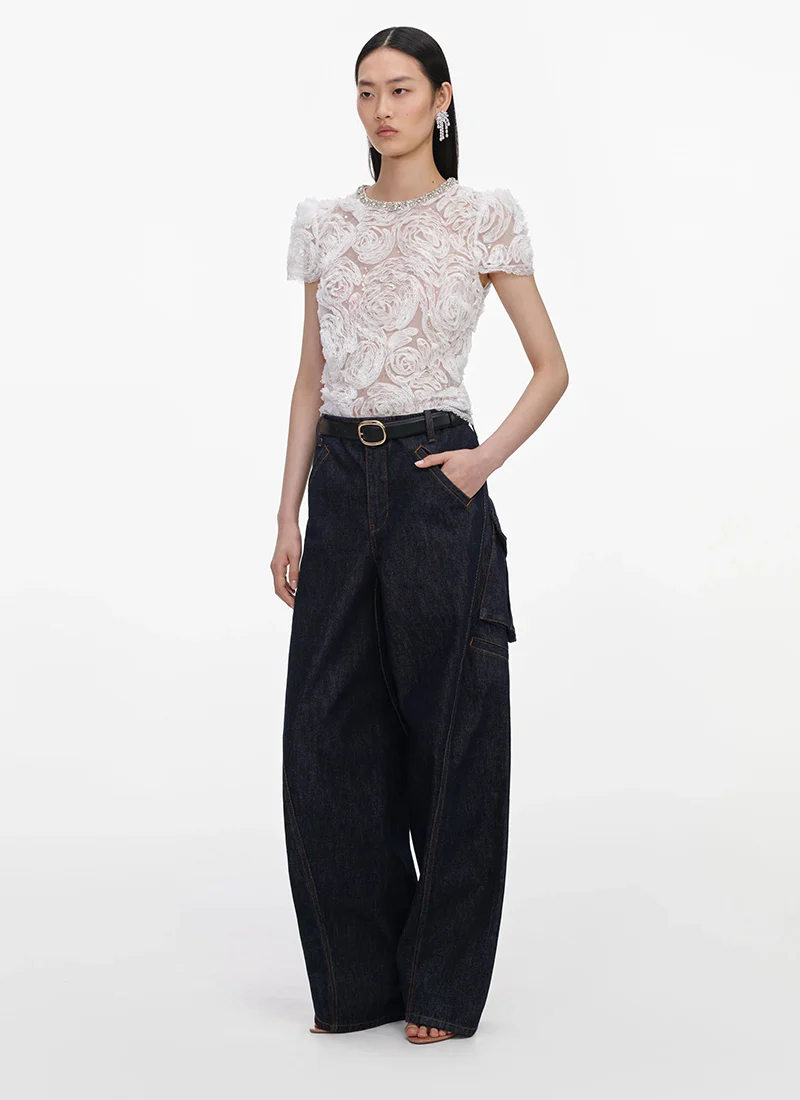 White Tulle Lace Top - Image 2