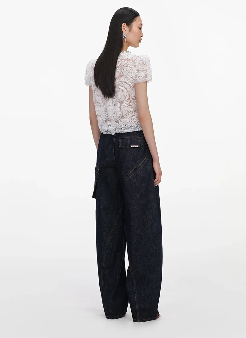White Tulle Lace Top - Image 3
