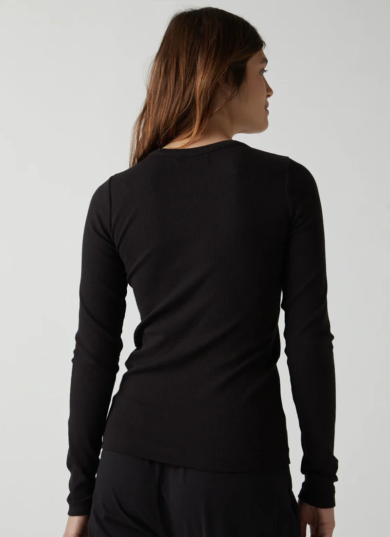 Camino Rib Long Sleeve Top - Image 2