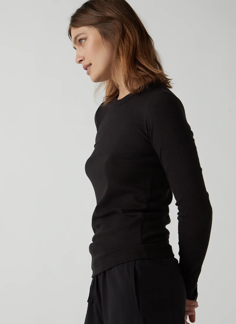 Camino Rib Long Sleeve Top - Image 3