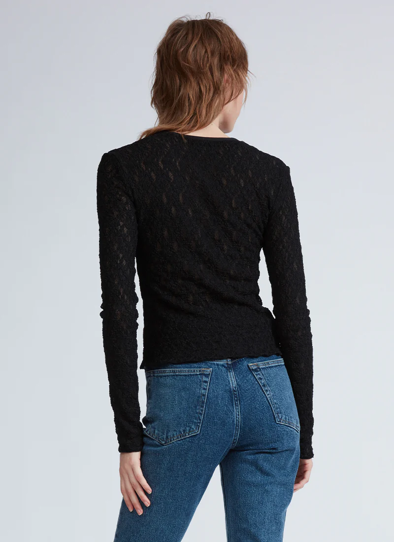Ellie Lace Long Sleeve Tee - Image 2
