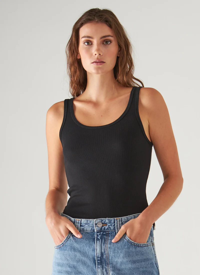 Scoop Neck Rib Tank