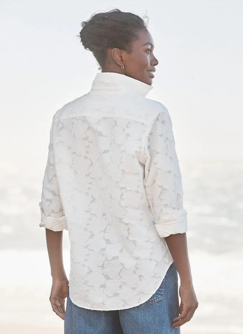 Eileen Relaxed Button Up Shirt Off White - Image 2
