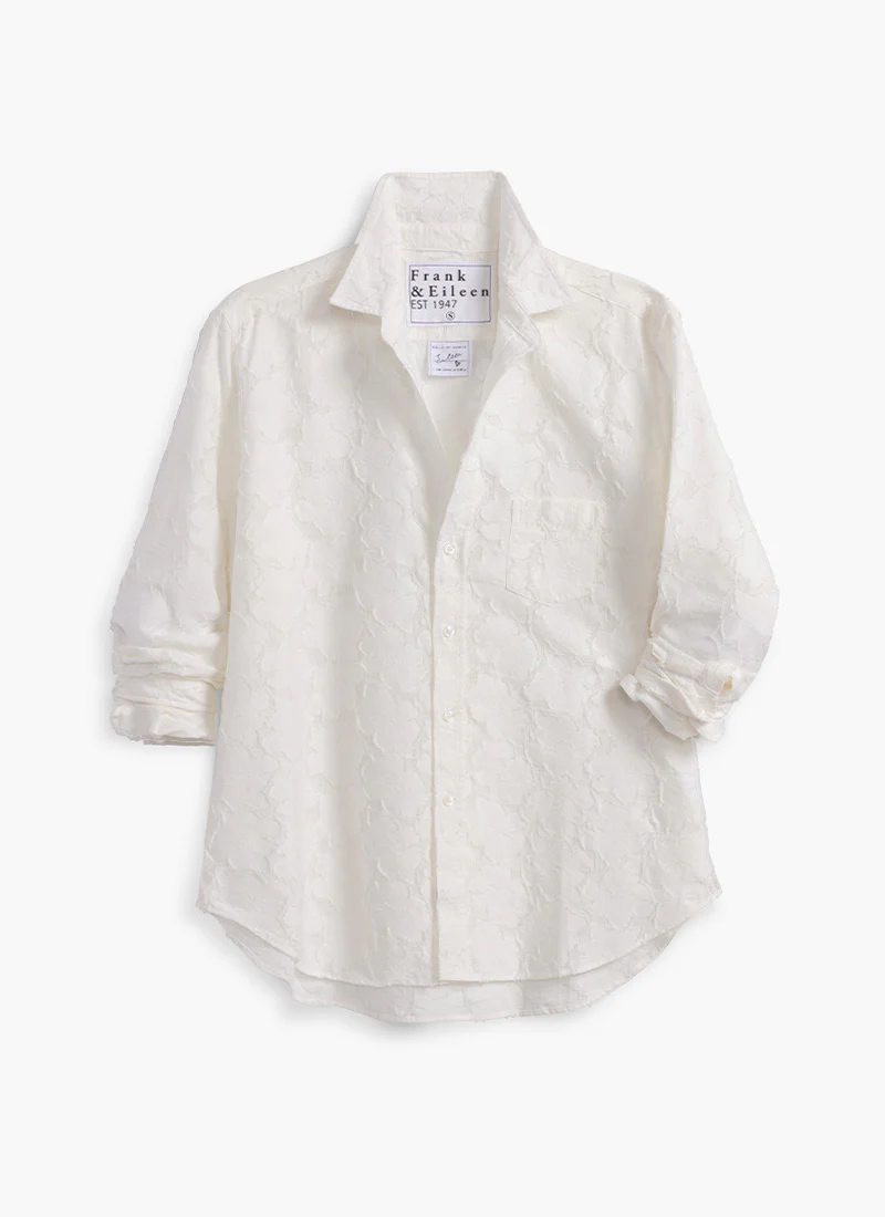 Eileen Relaxed Button Up Shirt Off White - Image 4