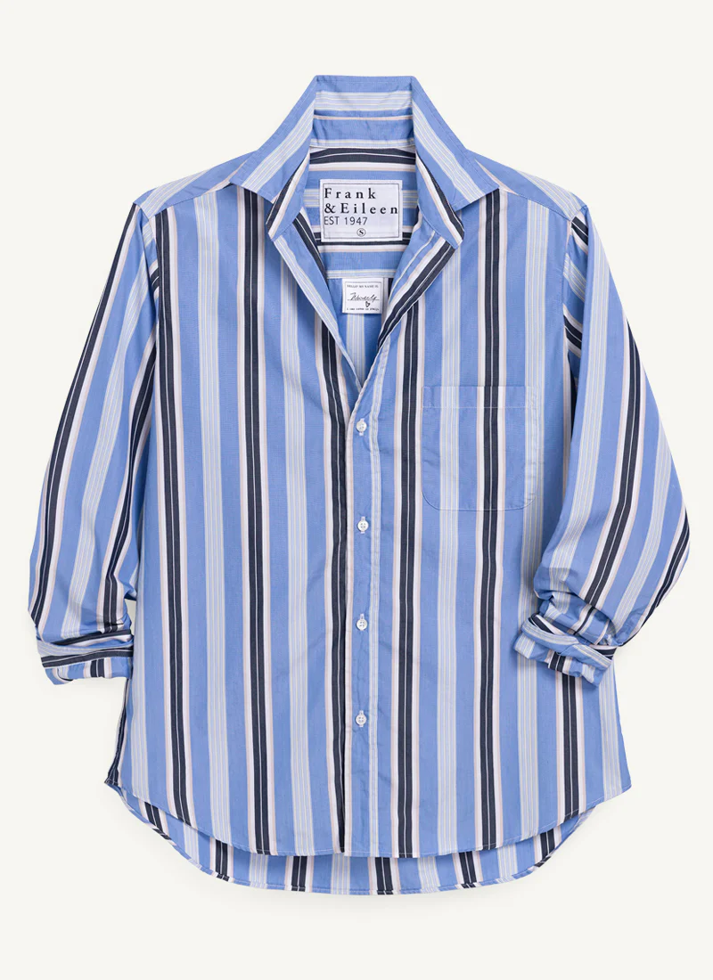 Eileen Relaxed Button-up Shirt Blue Stripe - Image 6