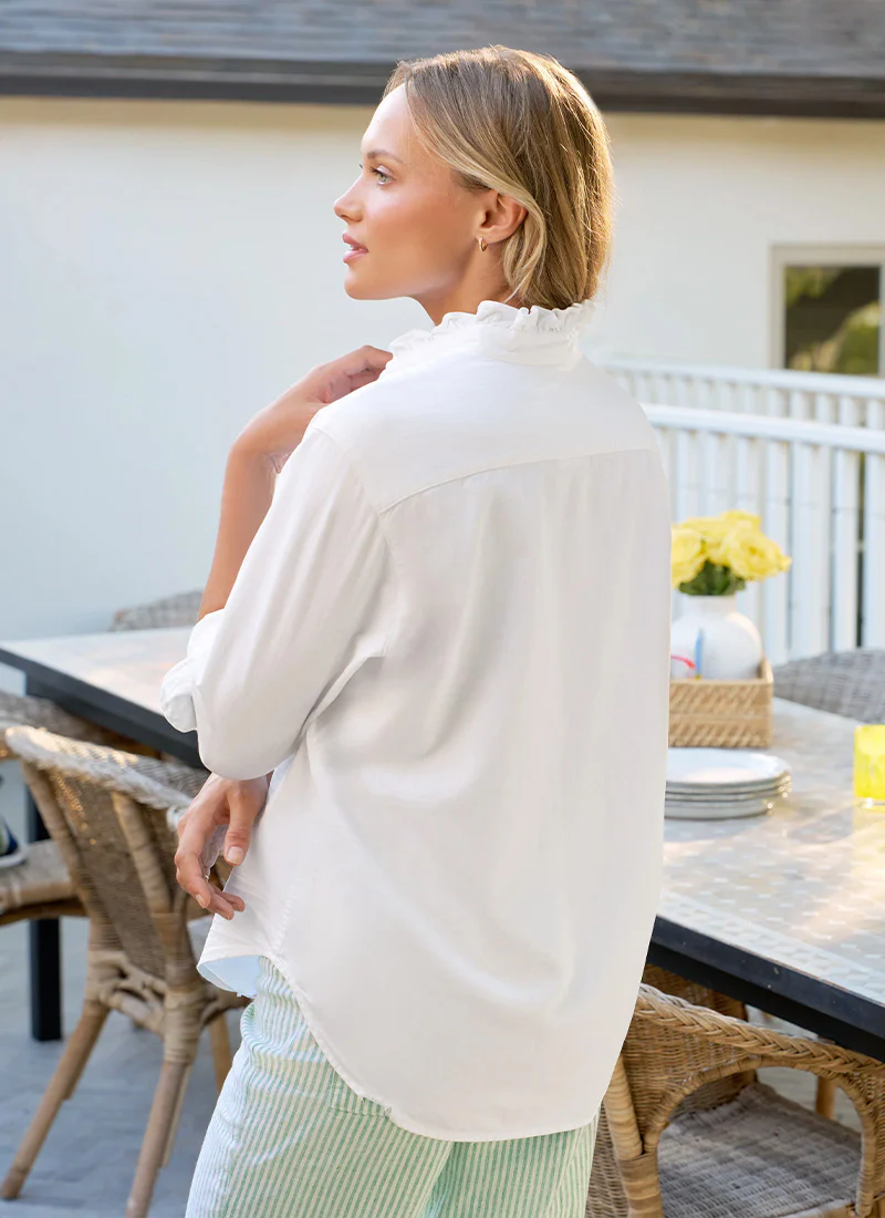Eileen Ruffle Collar Button-Up Shirt - Image 3