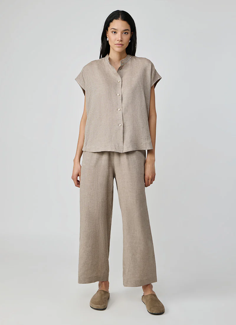 Linen Sleeveless Shirt - Image 4