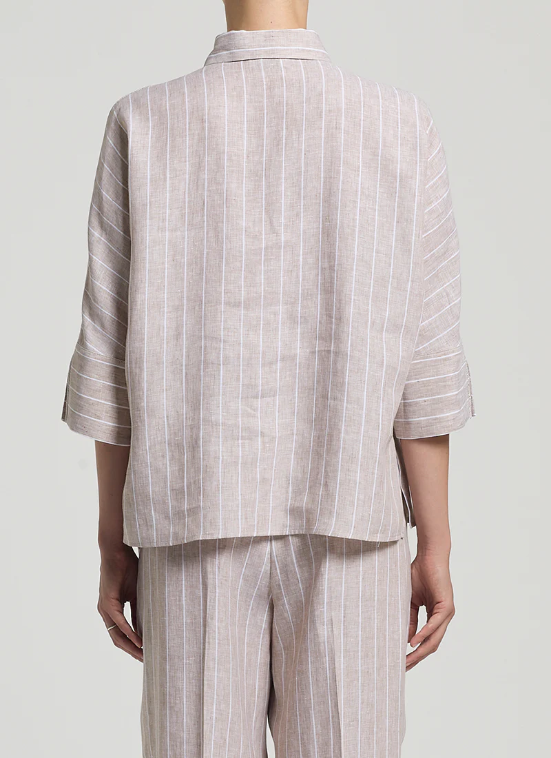 Linen Striped Shirt - Image 3