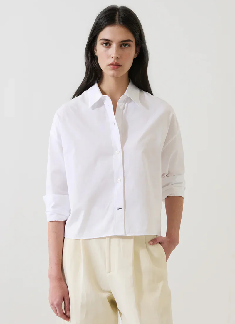Long Sleeve Cotton Boxy Shirt