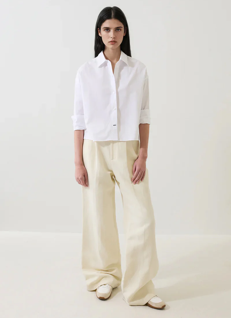 Long Sleeve Cotton Boxy Shirt - Image 4