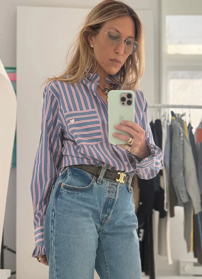 Mia Ruffle Stripe Shirt - Image 4
