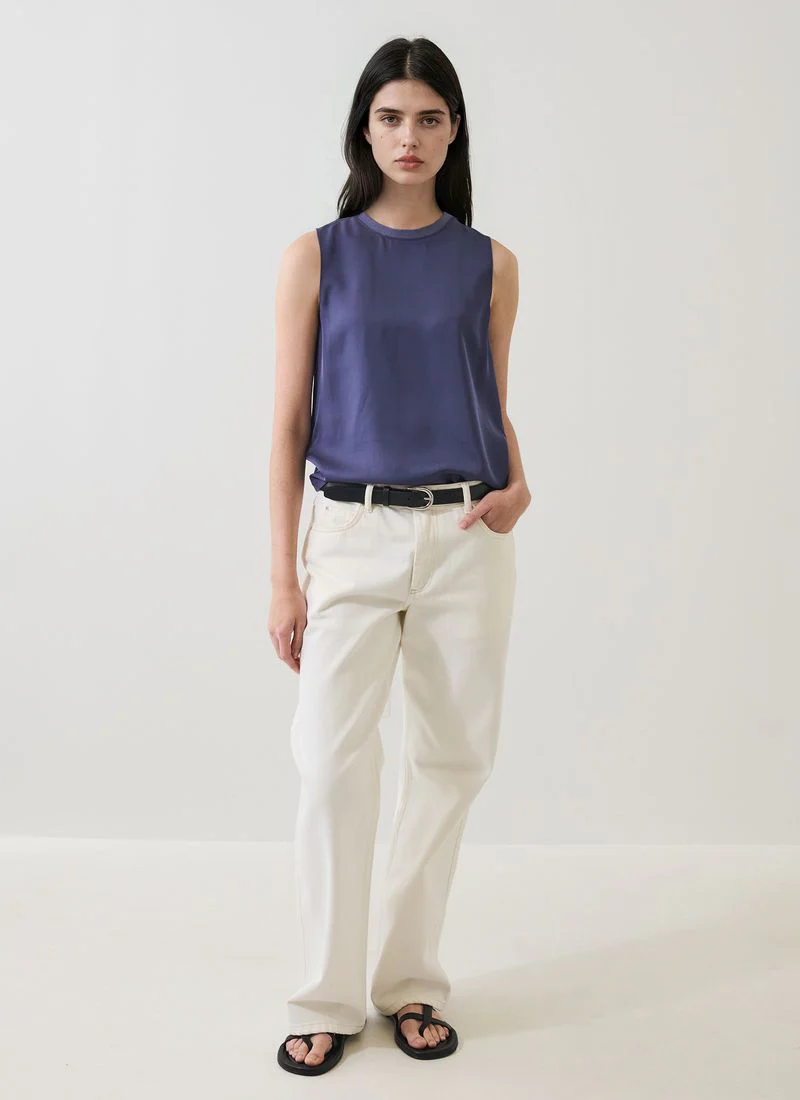 Silk Crew Neck Tank - Image 3