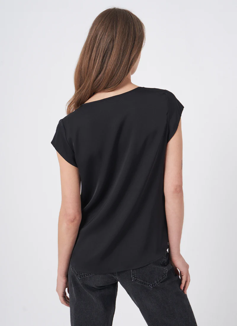 Silk Short Sleeve Blouse - Image 2