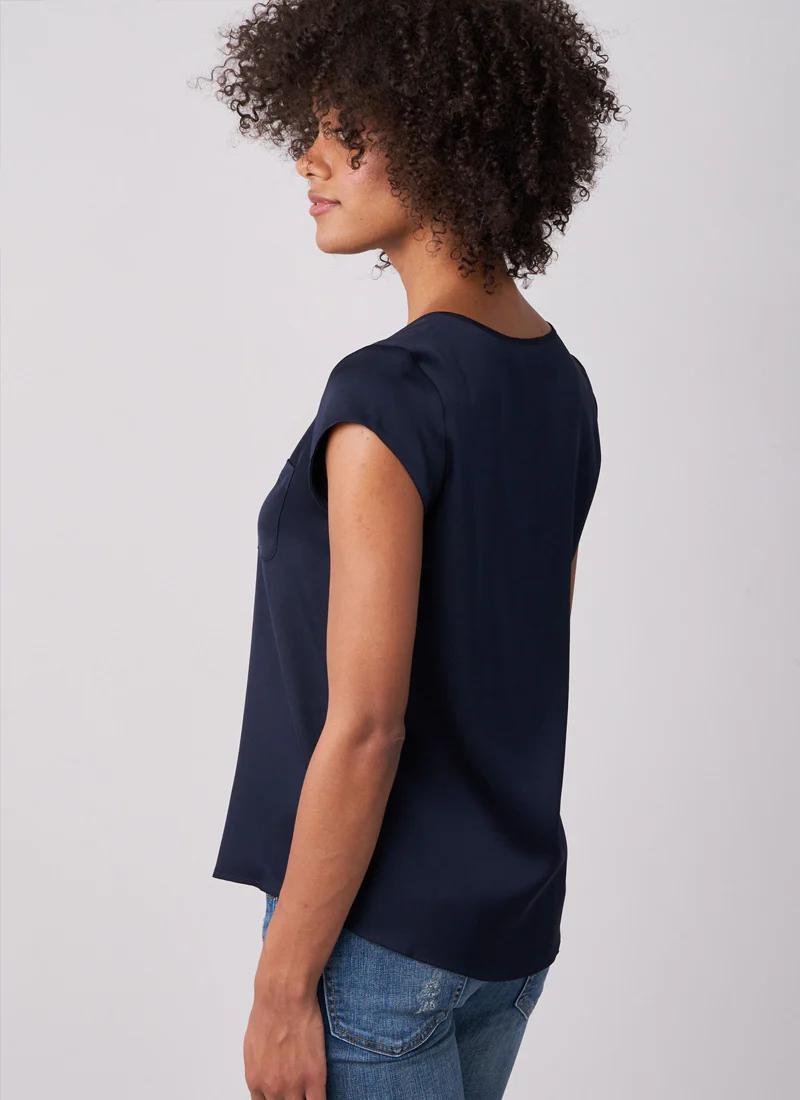 Silk Short Sleeve Blouse - Image 2
