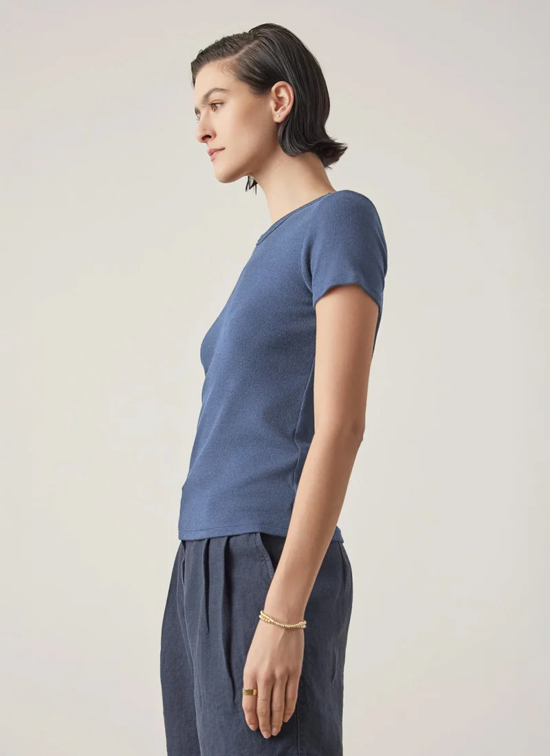 Bedford  Short Sleeve Rib Modal Tee - Image 3