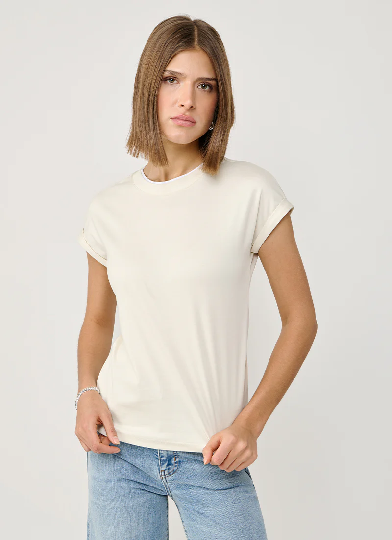 Cotton Short Sleeve Crewneck T-Shirt