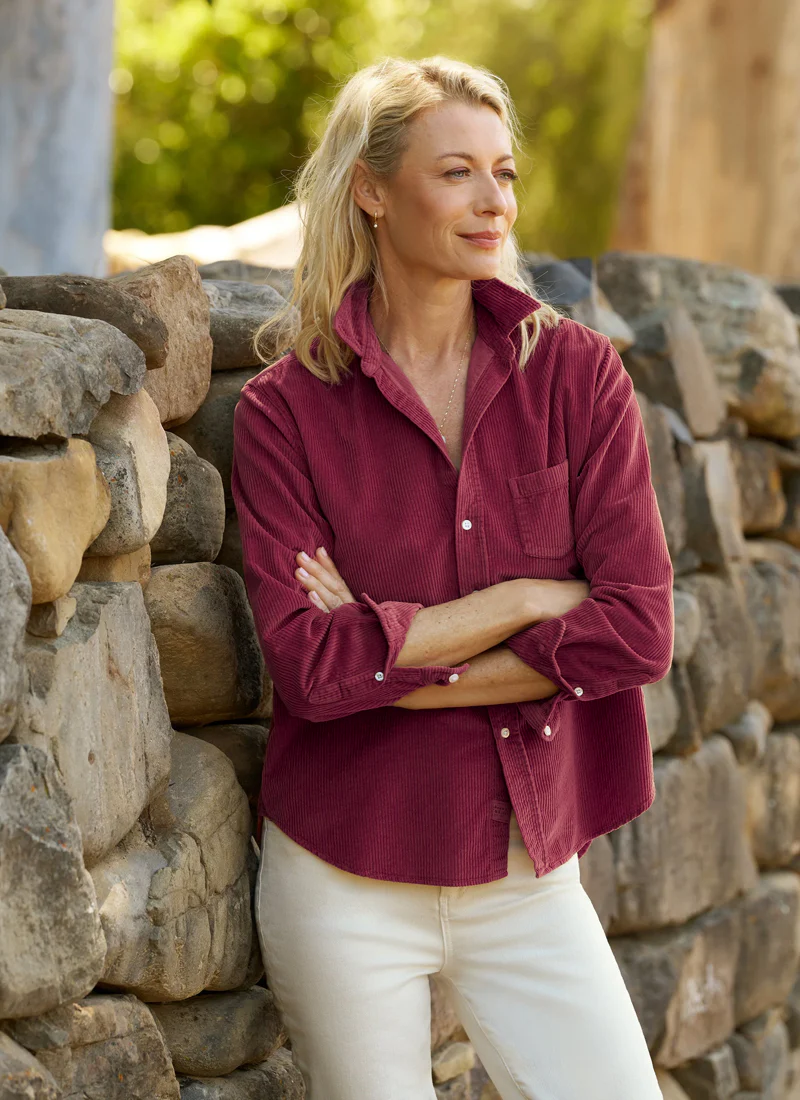 Eileen Corduroy Relaxed Button Up Shirt