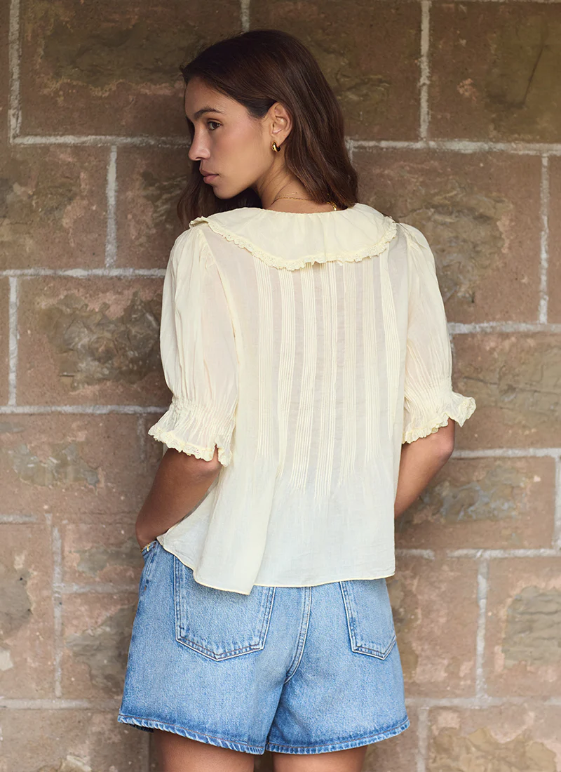 Henri Cotton Short Sleeve Top - Image 2