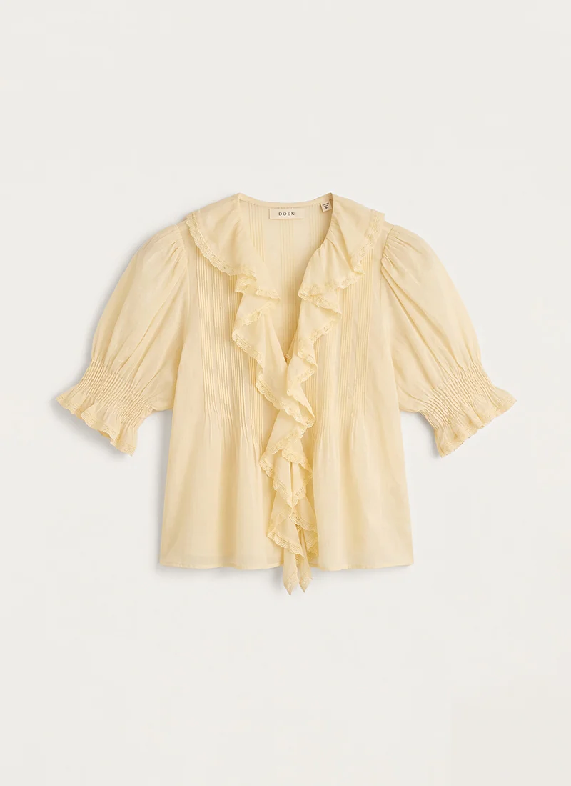 Henri Cotton Short Sleeve Top - Image 4