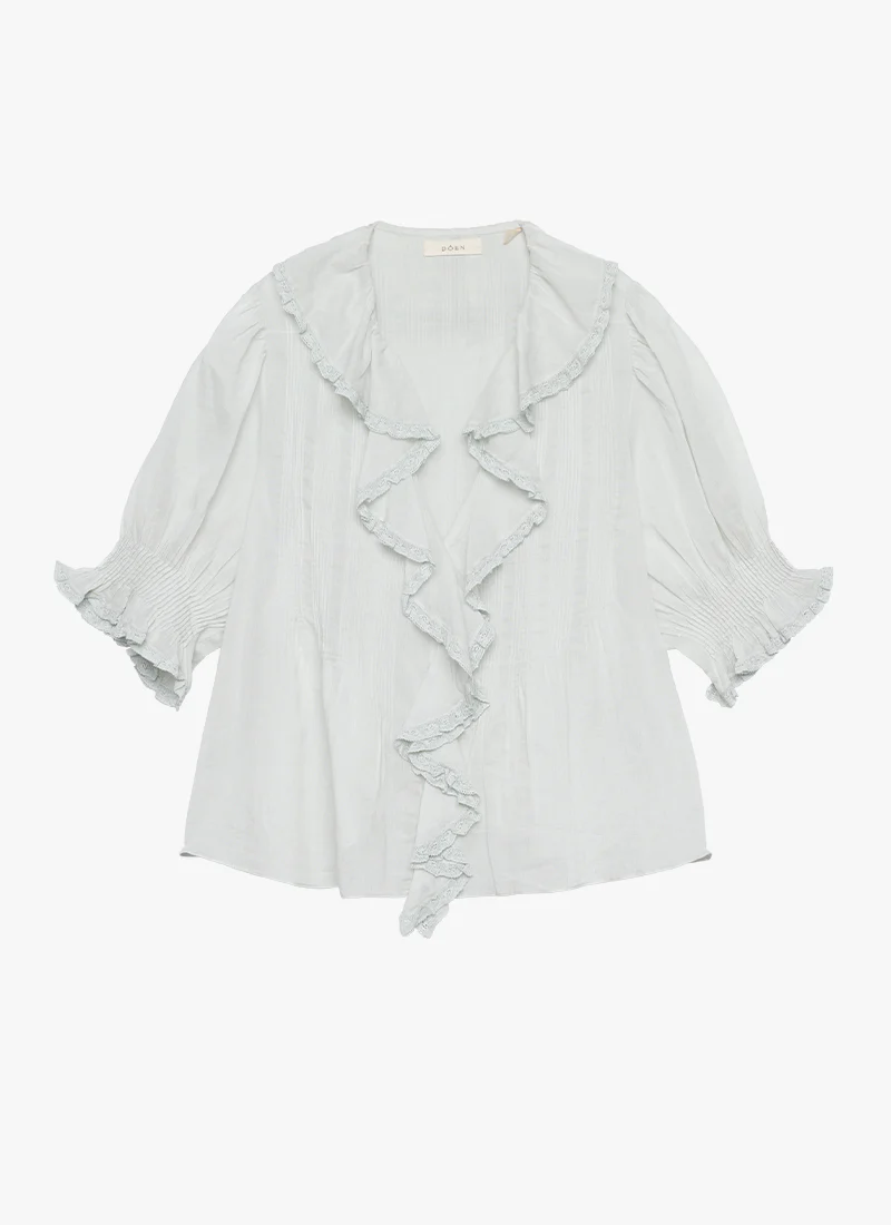 Henri Cotton Short Sleeve Top - Image 3