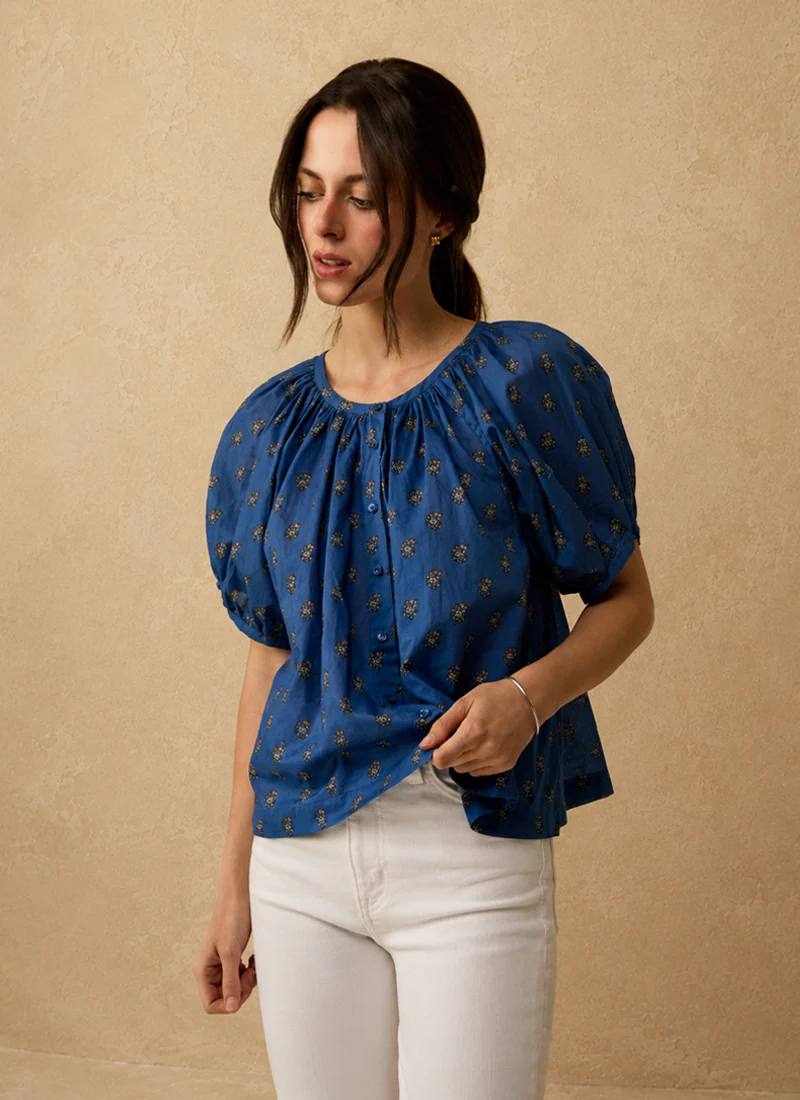 June Cotton Short Sleeve Top