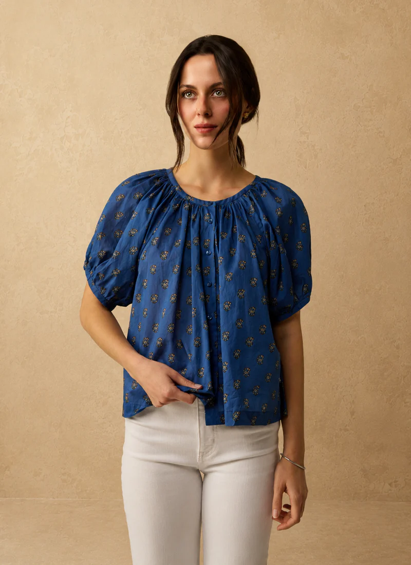 June Cotton Short Sleeve Top - Image 3