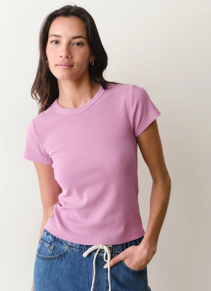 Lexi Rib Crew Tee