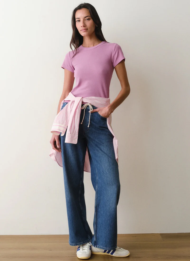 Lexi Rib Crew Tee - Image 6