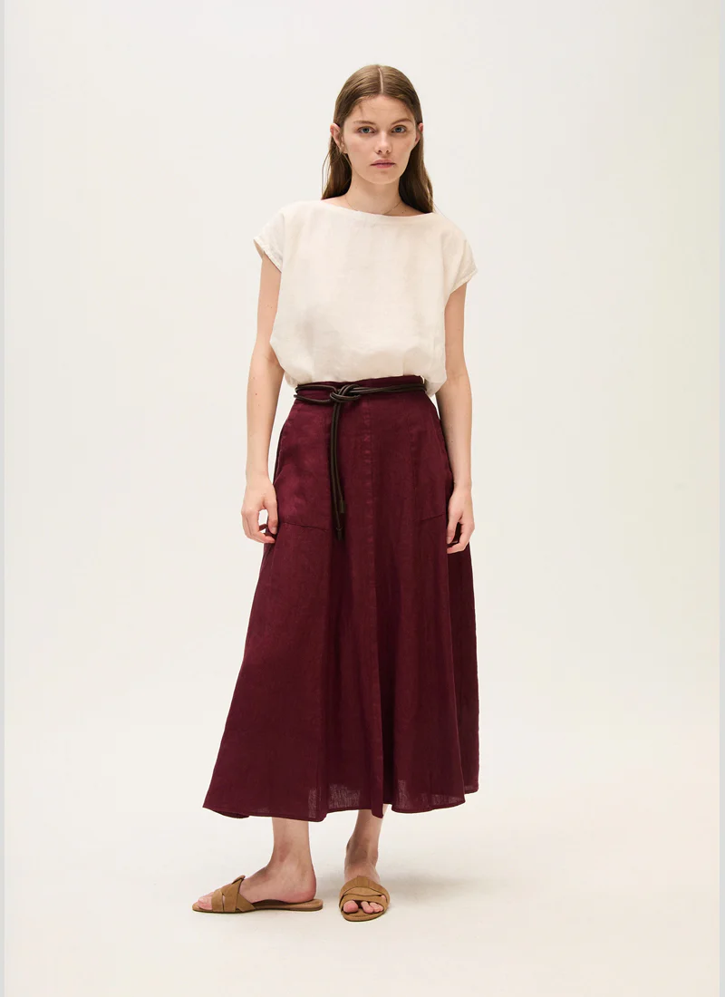 Cap Sleeve Linen Top - Image 3