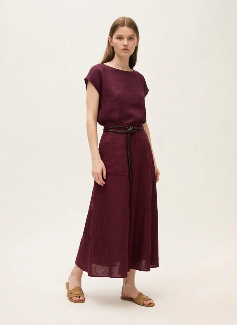 Cap Sleeve Linen Top - Image 4