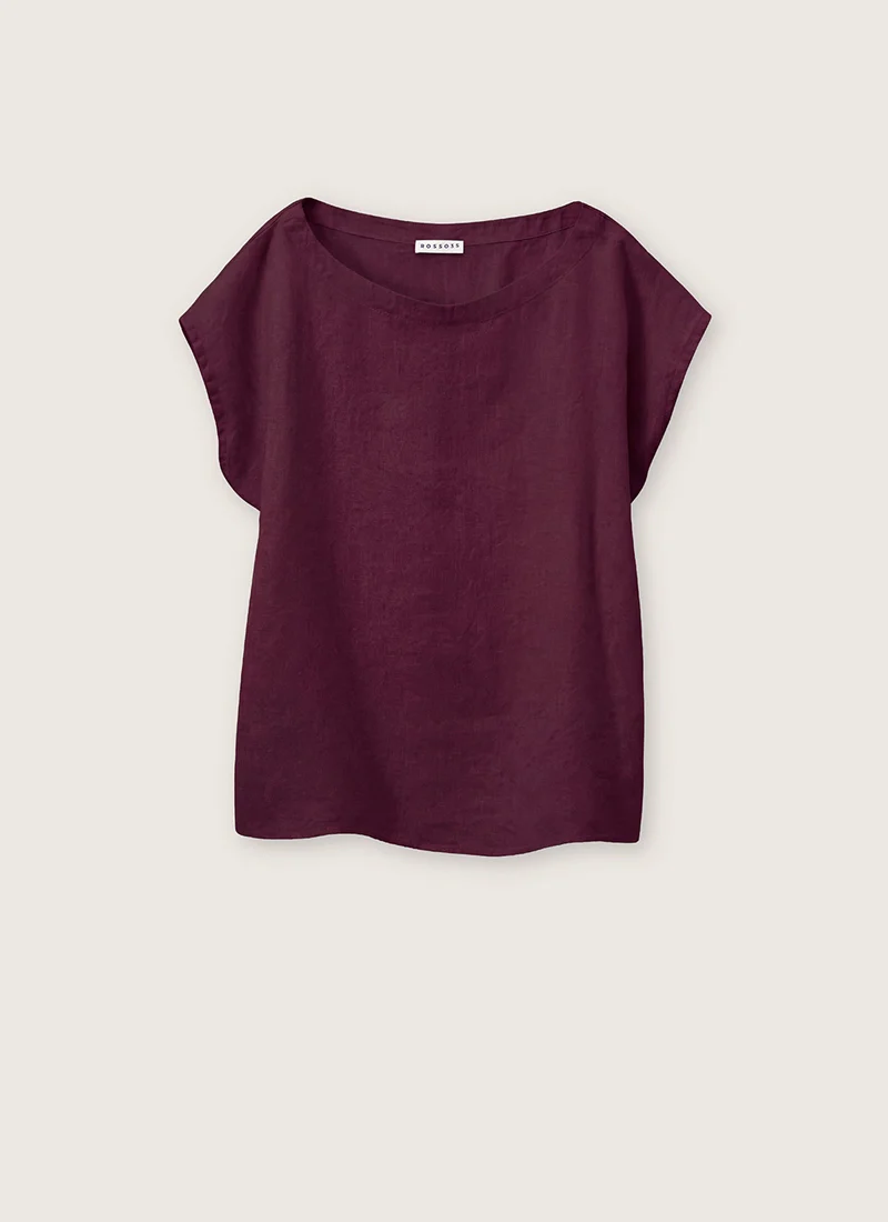 Cap Sleeve Linen Top - Image 5