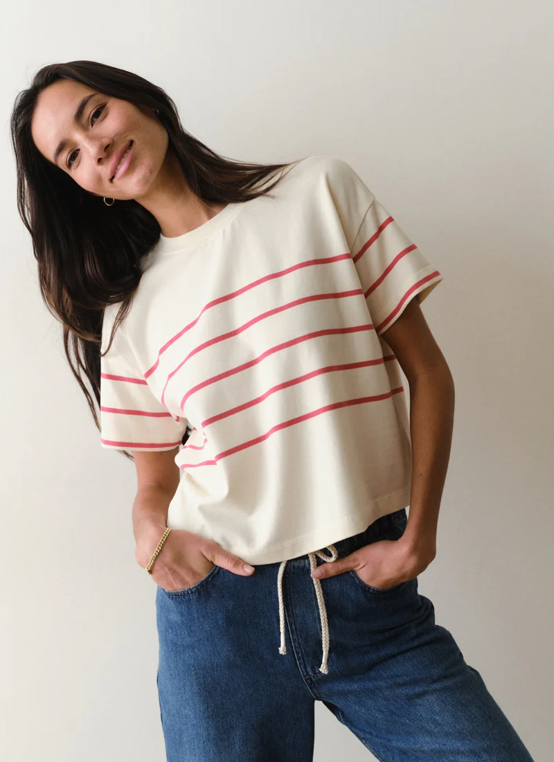 Luxe Sueded Crew Tee - Image 4