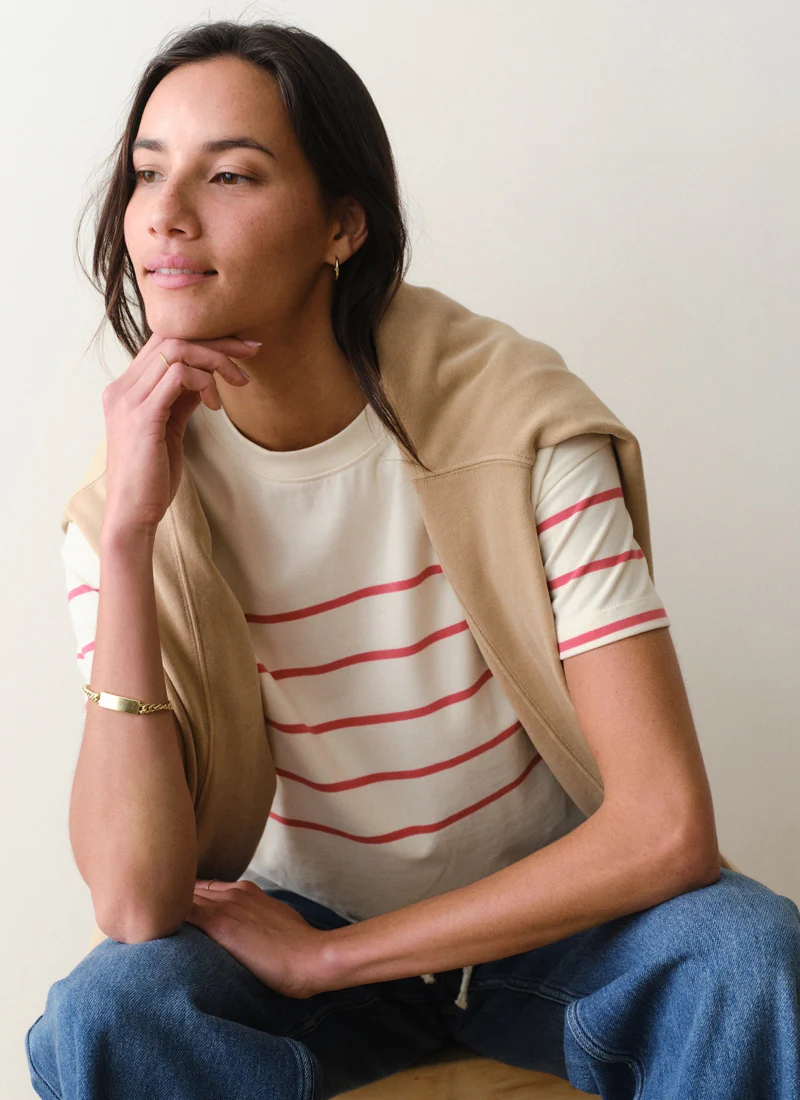 Luxe Sueded Crew Tee - Image 5