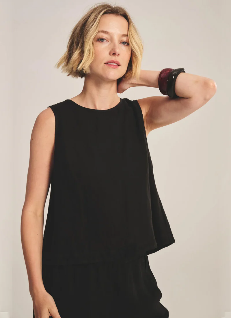 Maxine Woven Linen Top - Image 4