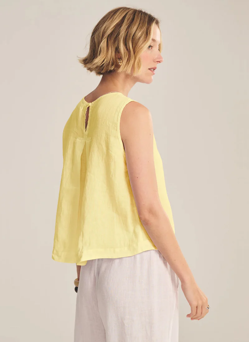 Maxine Woven Linen Top - Image 2