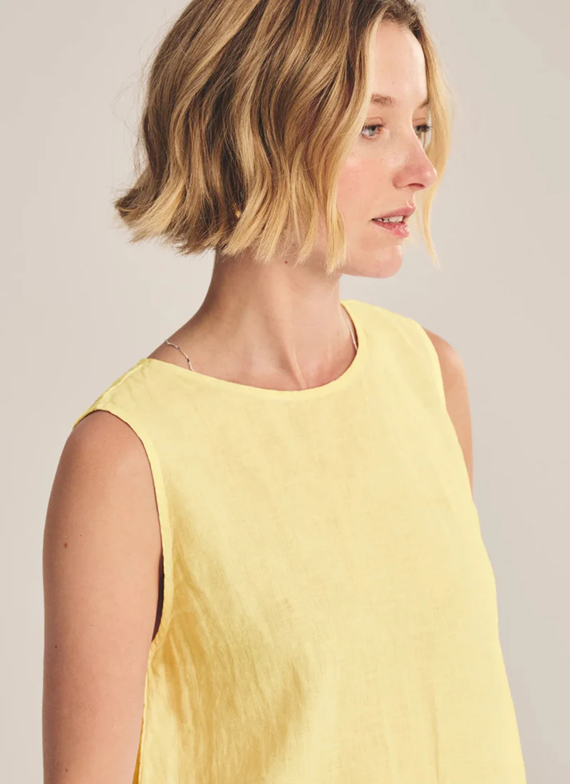 Maxine Woven Linen Top - Image 3