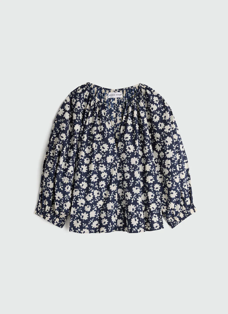 Nele Cotton Lantern Sleeve Top - Image 4