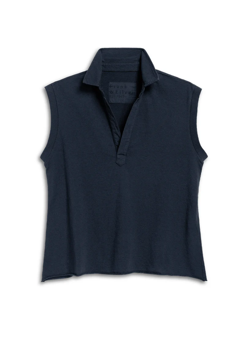Olivia Cotton Popover Henley Tank Top - Image 4