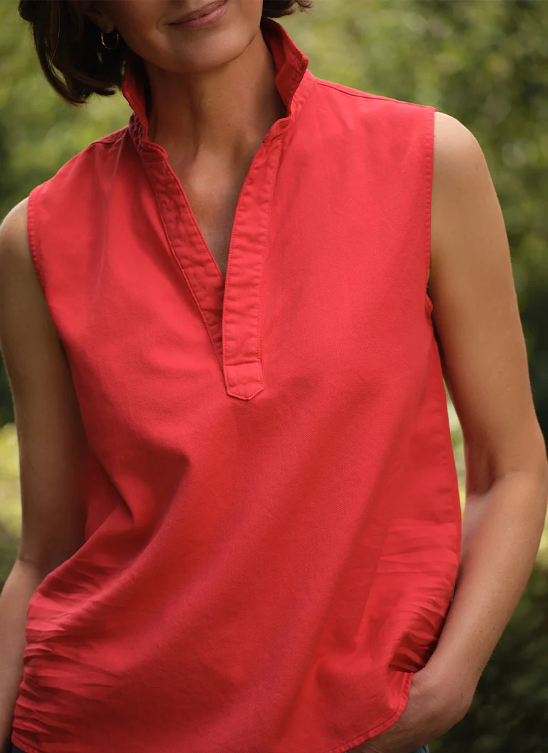 Olivia Denim Popover Tank Top - Image 4