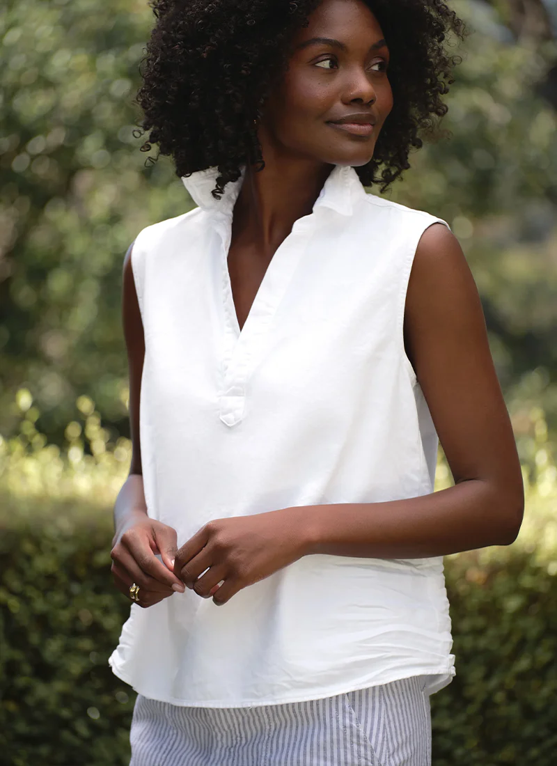 Olivia Denim Popover Tank Top - Image 4