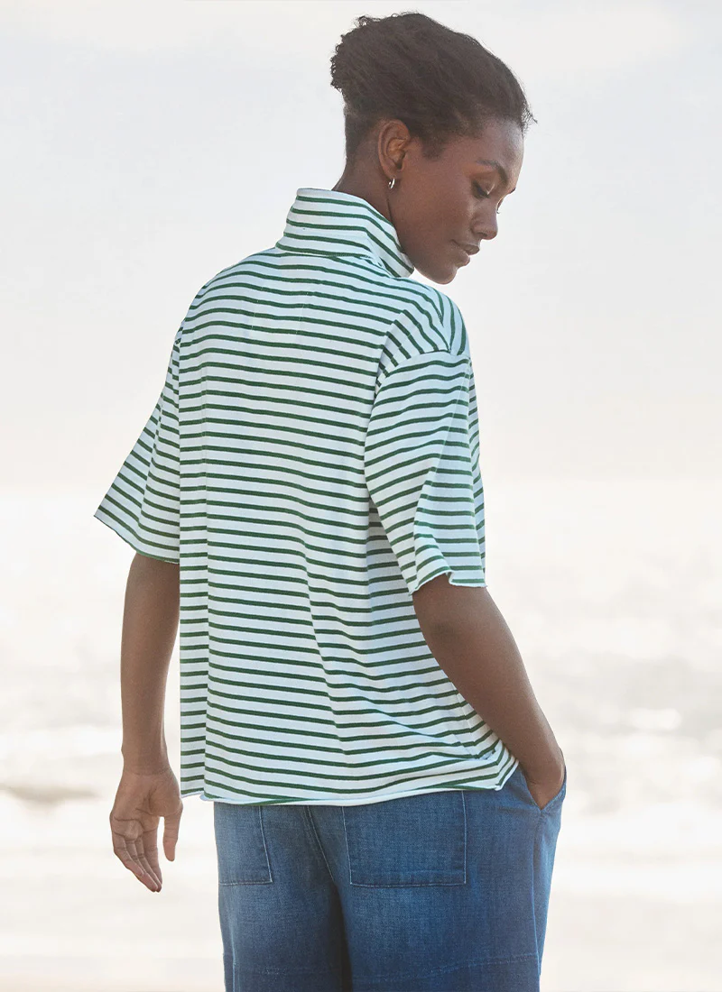 Patty Cotton Popover Short Sleeve Henley - Image 3