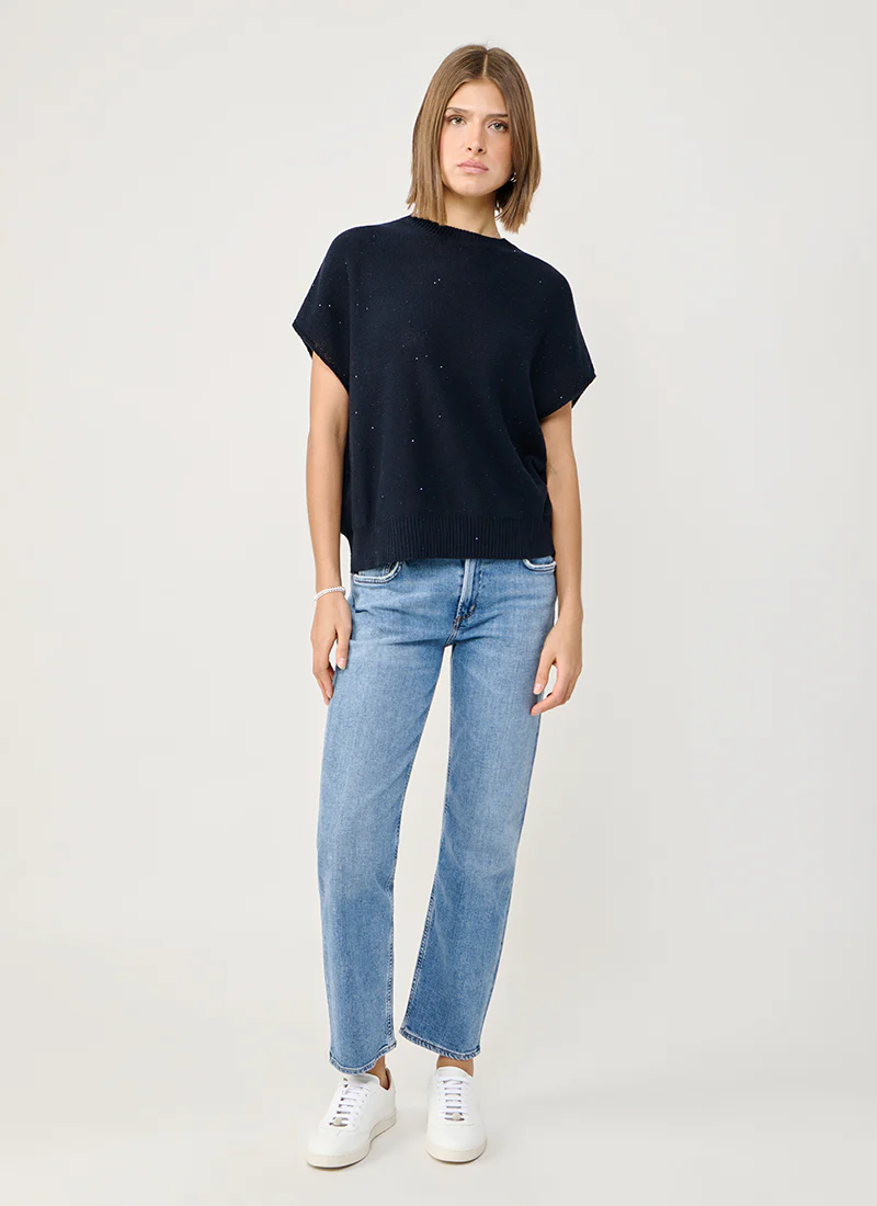 Sequin Crew Neck Cape - Image 4