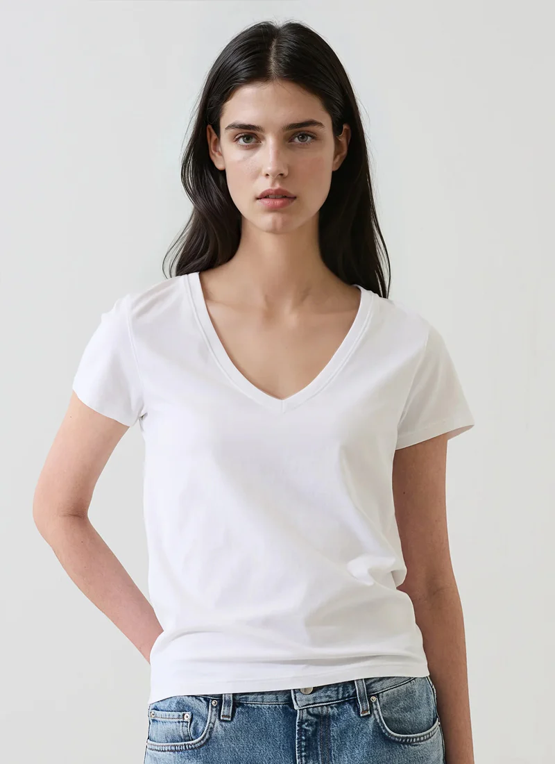 Short Sleeve Iconic Pima Stretch Tee - Image 3