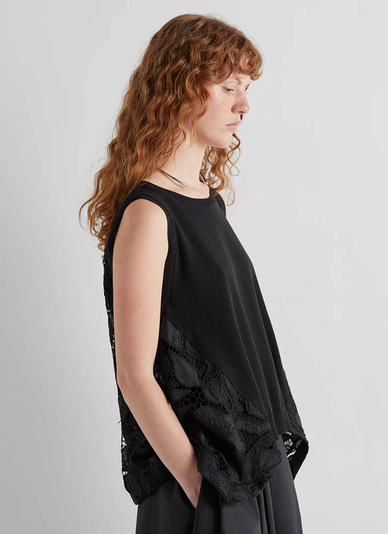 Sleeveless Lace Combo Top - Image 2