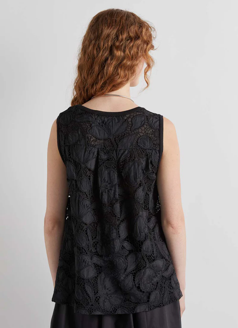 Sleeveless Lace Combo Top - Image 3