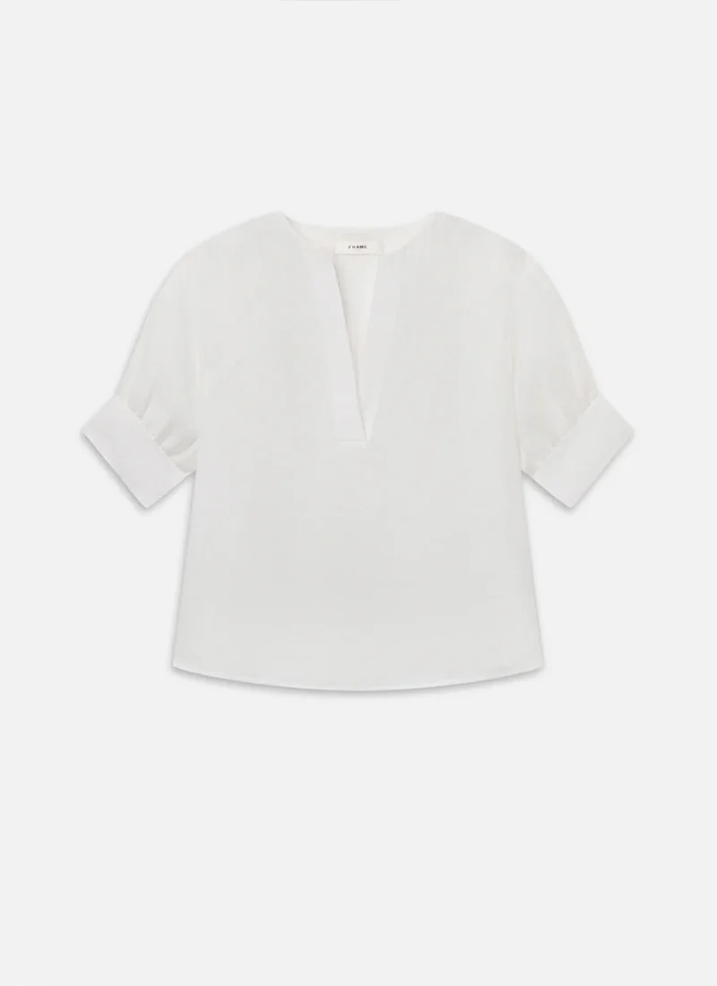 The Linen V-Neck Popover Top - Image 5